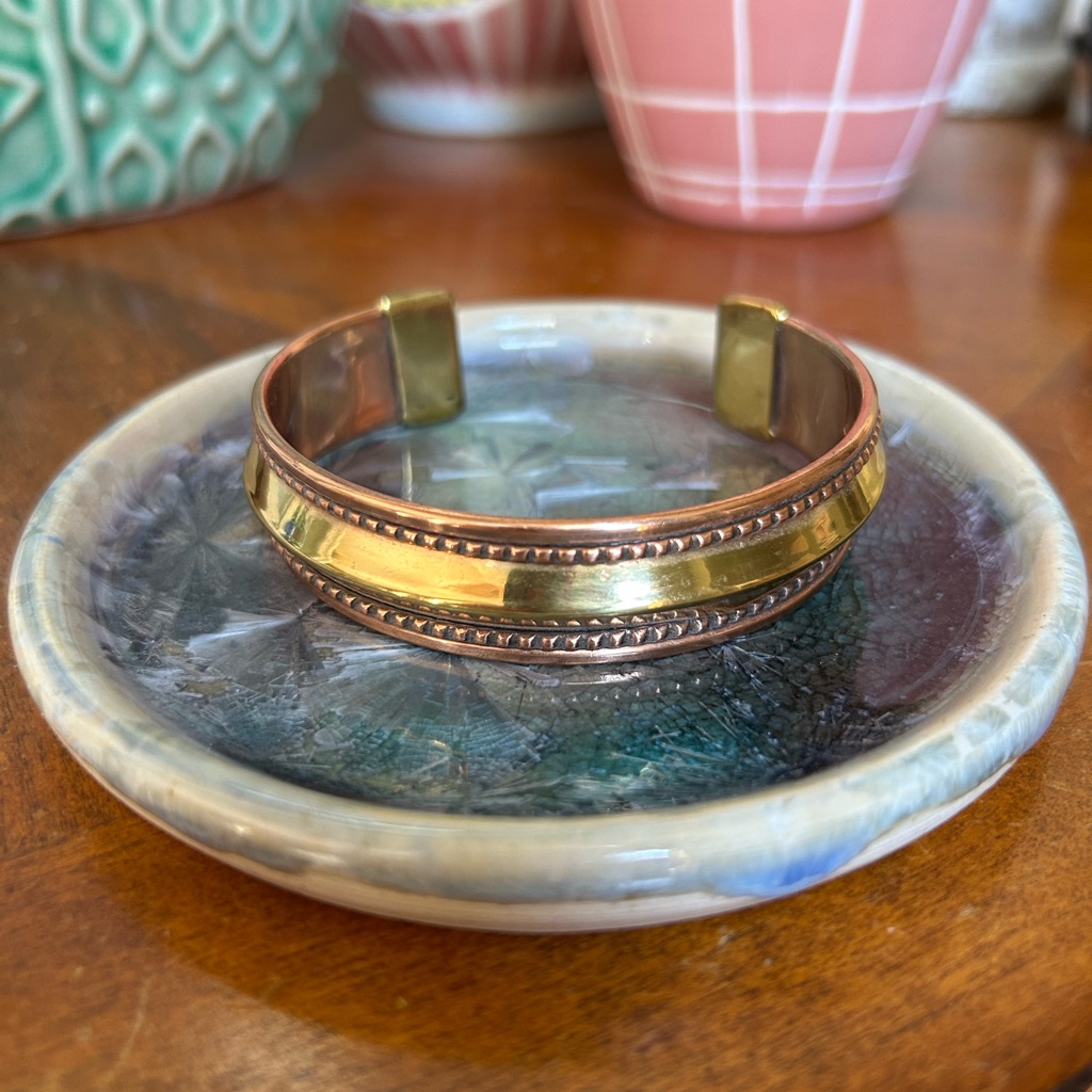 Copper And Brass Colored Cuff Bracelet